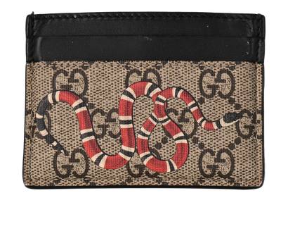 Gucci Snake Card Holder, &pound;120, Accessories, Beige/Black, Leather, Front view